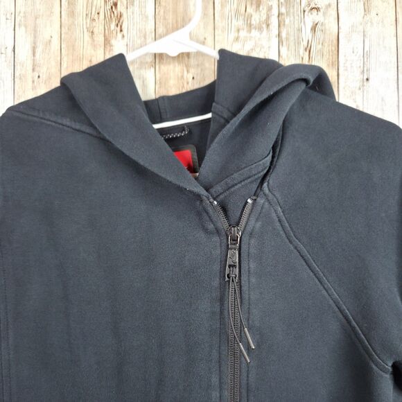 Nike Women's Asymmetrical Tech Fleece Jacket Black Large Zip Hoodie Active Track - Picture 3 of 12